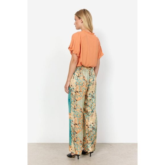 NWT SOYA CONCEPT Emly 2B Satin Boho Print Trousers - Picture 9 of 11